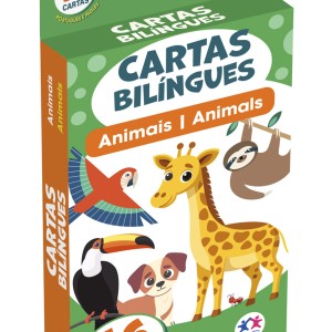Flash Cards Cartas Bilíngues - Animais - Animals