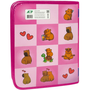 Fichario Com Ziper Mundo Capy C/div+bloco 96fls-126332-74816