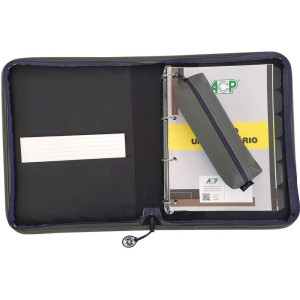 Fichario Com Ziper Sweet Cinza C/estojo+div 96fls-126336-96444