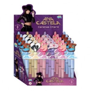 Caneta Gel Charms Ana Castela Polibrinq Scb-ac10 Display Schoo...-SCB-AC10-576-89089
