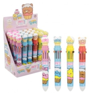 Papelaria School Brinq Caneta Gel 10 Em 1 Pet Cakes Aroma Baunilha - Display