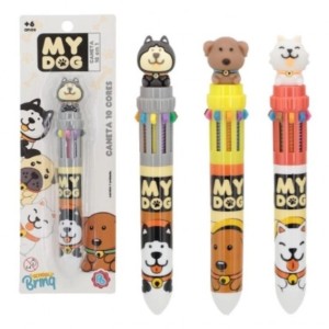 Papelaria School Brinq Caneta Gel My Dog - Display