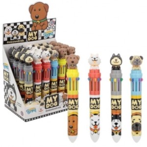 Papelaria School Brinq Caneta Gel 10 Em 1 My Dog - Display