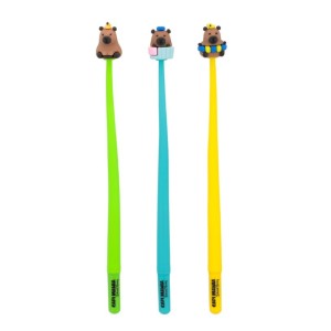 Papelaria School Brinq Caneta Gel Capivara Capi Mania - Display