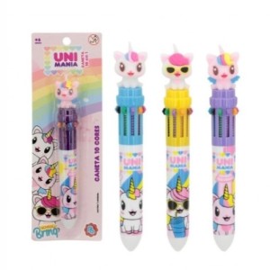 Papelaria School Brinq Caneta Gel 10 Em 1 Unicórnio - Display