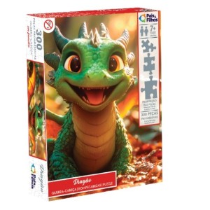 Quebra-cabeça Em Família Dragão 300 Peças 27 Cm - Caixa Litografada-793400-870