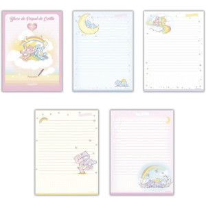 Bloco Papel De Carta Ursinhos Carinho.70g 179x241mm