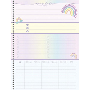 Caderno 01x1 Capa Dura Arc-en-ciel 80f-126364-41366