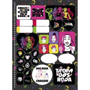 Caderno 01x1 Capa Dura Dos Rosa 80f
