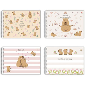 Caderno Desenho Univ Capa Dura Capycuties 60f