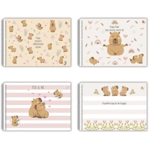 Caderno Desenho Univ Capa Dura Capycuties 60f