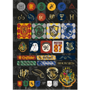 Acessorio Para Mesa Harry Potter Univ.5div+adesivos 48f-126417-78256