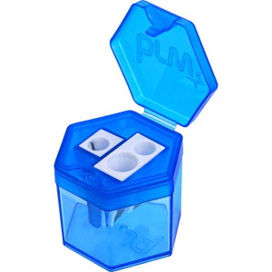 Apontador Com Deposito Triplo 3 Furos Plastico Cores (s)