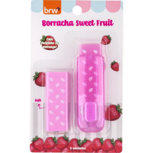 Borracha Decorada Sweet Fruit Com Aroma E Refil (s)