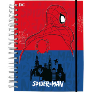 Caderno 01x1 Capa Dura Homem Aranha Smart Univ.c/elast 80f