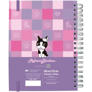 Caderno 01x1 Capa Dura Rebecca Bonbon Smart Univ.c/elast.80f-126412-41026