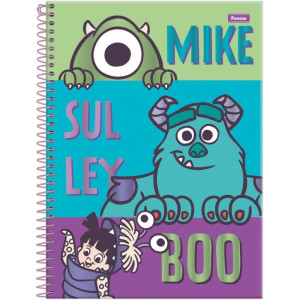 Caderno 10x1 Capa Dura Monstros S. A. 160f