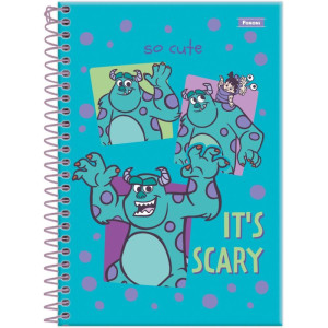 Caderno Espiral 1/4 Capa Dura Monstros S. A. 80f-126504-27307