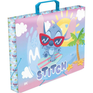 Maleta Plastica Com Alca Decor Stitch Kids 40mm