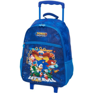 Mochila Infantil Com Rodinha Sonic Superstar