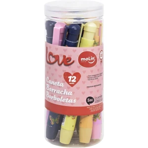 Borracha Caneta Love Borboletas 4modelos