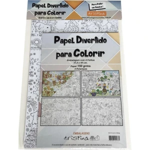 Brinquedo Para Colorir Papel Divertido 31,5x44cm 4fls