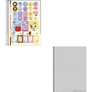Caderno 01x1 Capa Dura Snoopy 80fls Fit-125538-39717
