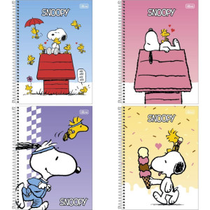Caderno 10x1 Capa Dura Snoopy 160fls Fit