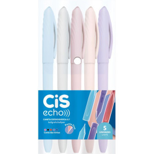 Caneta Esferografica Cis Echo 5 Cores Sortidas