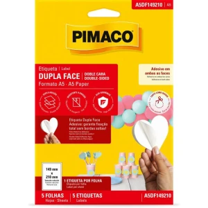 Etiqueta A5 Dupla Face 149x210mm 5fls