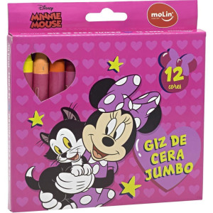 Giz De Cera Jumbo Minnie 12 Cores