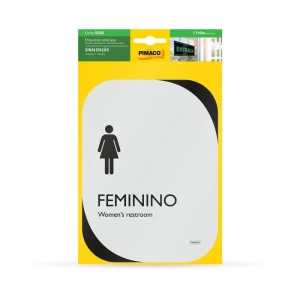 Placa De Sinalizacao Feminino Clean 13,8x18,5cm