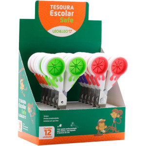 Tesoura Escolar Safe 13,5cm Anti Queda