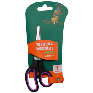 Tesoura Escolar Soft 14cm Para 3 Dedos (s)-126006-88207
