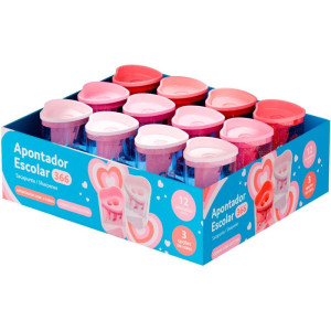 Apontador Com Deposito 2 Furos Cis 366 Coracao Com Glitter (s)