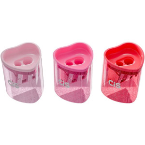 Apontador Com Deposito 2 Furos Cis 366 Coracao Com Glitter (s)-123992-23991