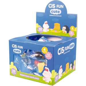 Borracha Decorada Cis Fun Mini 3d Bl.c/03 Sortido