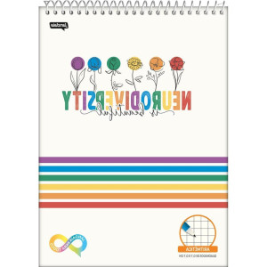 Caderno 01x1 Capa Dura Neuro Cd Esp Topo Aritimetica 5x5mm 60fls
