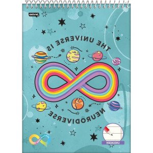 Caderno 01x1 Capa Dura Neuro Cd Esp Topo Linguagem 60fls