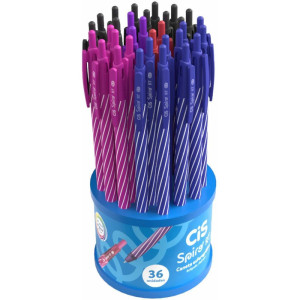 Caneta Esferografica Retratil Cis Spiro 0.7mm Cores Sortidas