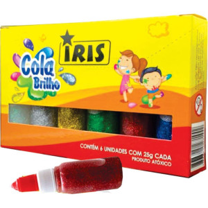 Cola Com Glitter Iris 6 Cores