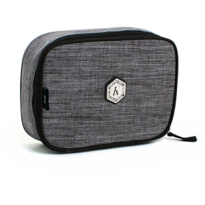 Estojo Box Juvenilc/compartimento Cinza