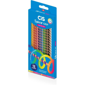 Lapis De Cor Redondo Cis Spiro Grip 12 Cores-123977-30489