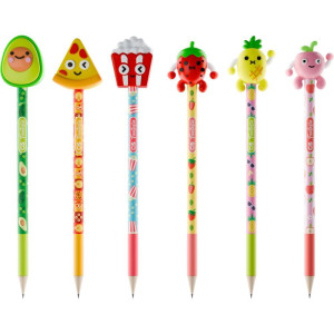 Lapis Preto Redondo Decorado Cis Fantasia Lanchinhos 6mod(s-123976-99192