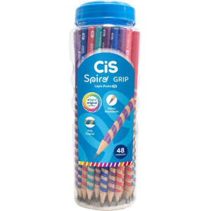 Lapis Preto Redondo Decorado Cis Spiro Grip 4 Cores (s)-123972-40987