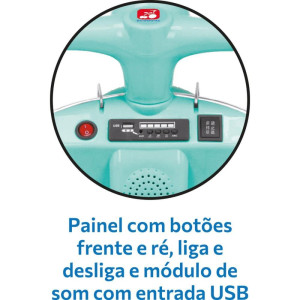 Moto Eletrica Scooter Turquesa 6v-115273-54671