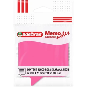 Bloco De Recado Autoadesivo Memonote Dialogo 72x70 Rs/lj Neon 50fls
