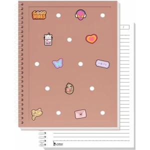 Caderno 10x1 Capa Dura Charms Rosa 160fls