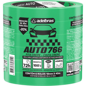 Fita Crepe 766 Automotiva 18mm X 40m Verde