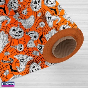 Tnt Estampado 1,40m 40g Halloween Fundo Laranja-126051-77395